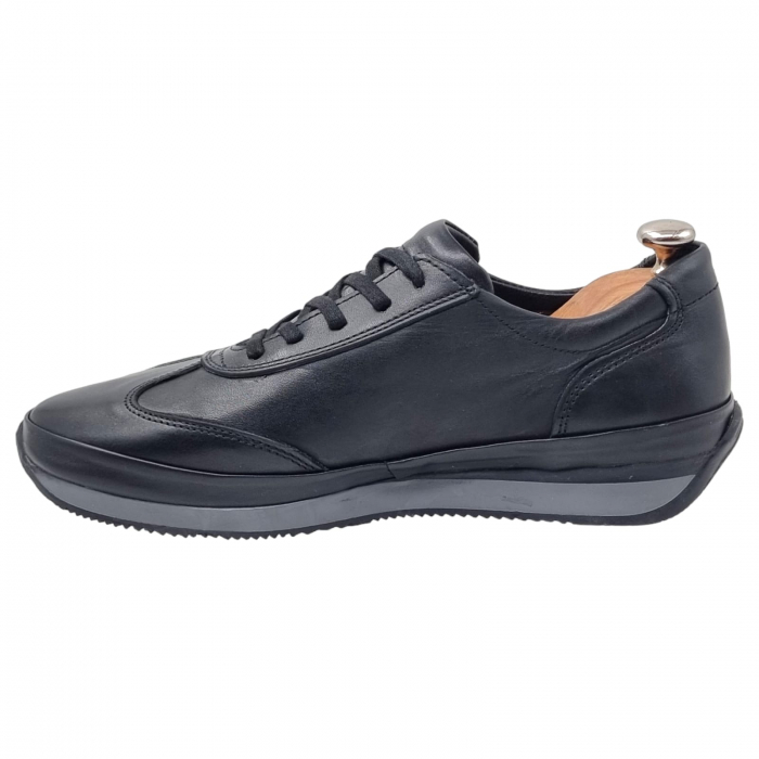 Pantofi Bărbați Sport Din Piele Naturală Neagră 1289 [14]