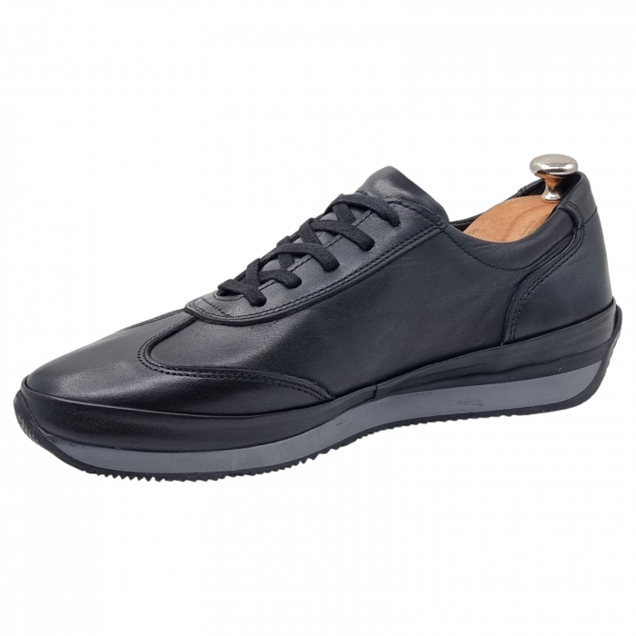 Pantofi Bărbați Sport Din Piele Naturală Neagră 1289 [15]