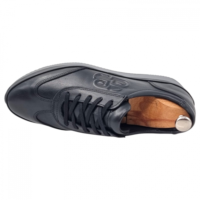 Pantofi Bărbați Sport Din Piele Naturală Neagră 1289 [16]
