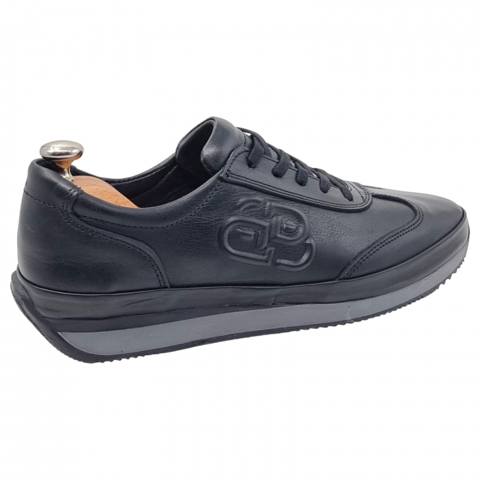 Pantofi Bărbați Sport Din Piele Naturală Neagră 1289 [17]