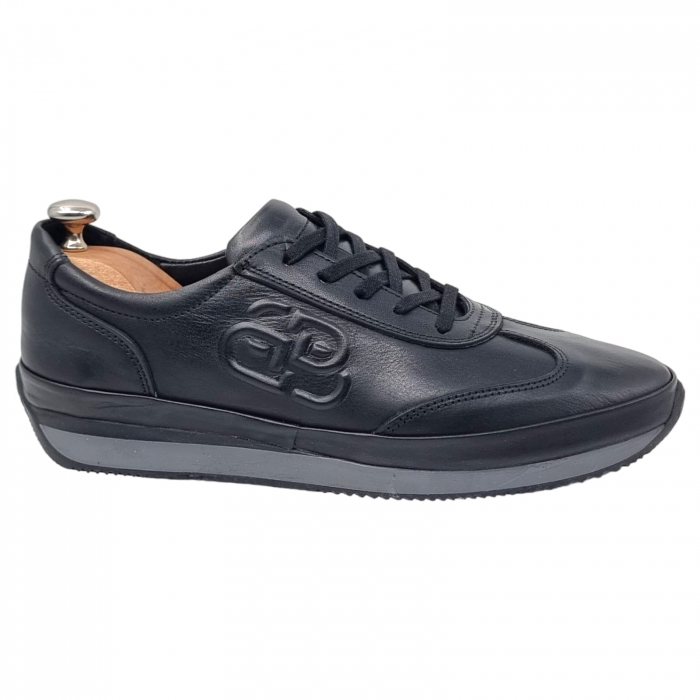 Pantofi Bărbați Sport Din Piele Naturală Neagră 1289 [18]