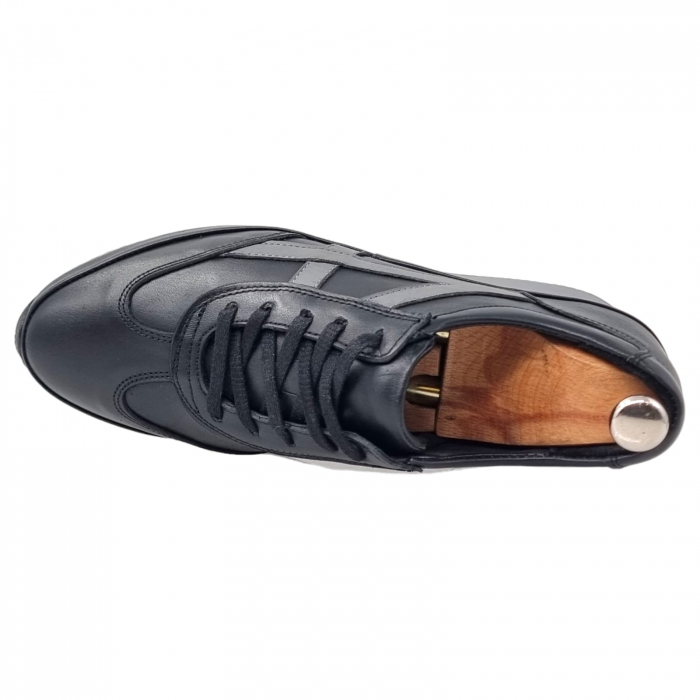 Pantofi Bărbați Sport Din Piele Naturală Neagră 1290 [10]