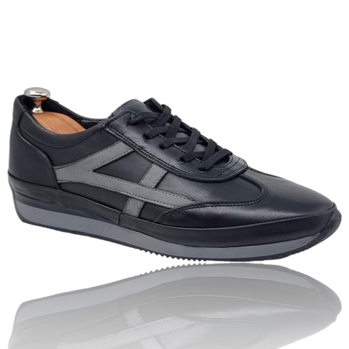 Pantofi Bărbați Sport Din Piele Naturală Neagră 1290 [9]