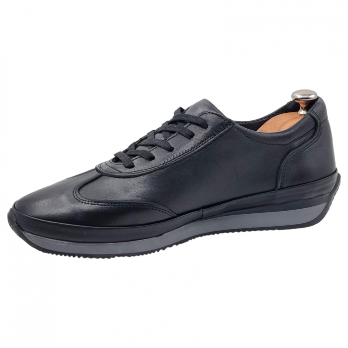 Pantofi Bărbați Sport Din Piele Naturală Neagră 1290 [15]