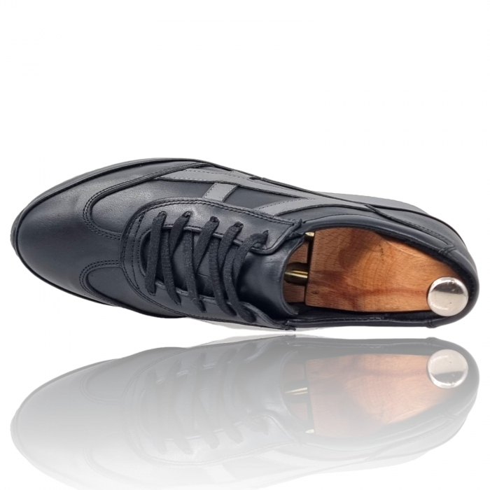 Pantofi Bărbați Sport Din Piele Naturală Neagră 1290 [4]