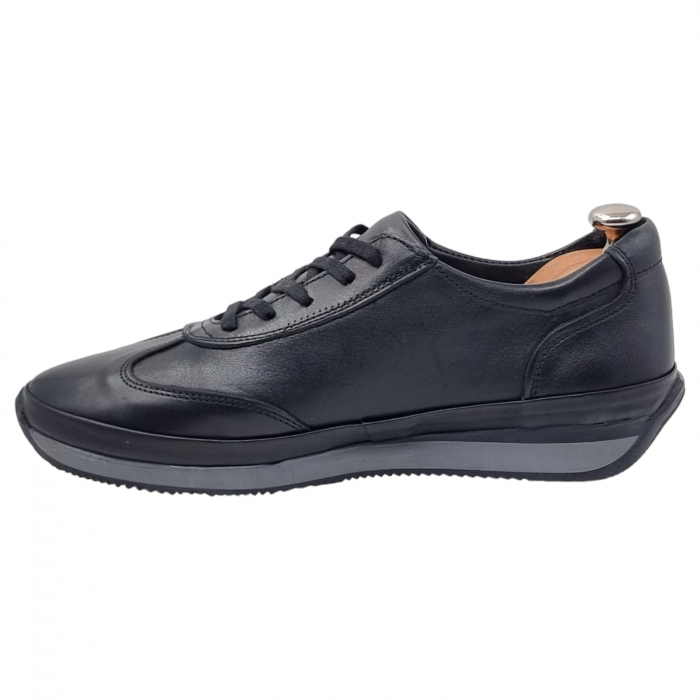 Pantofi Bărbați Sport Din Piele Naturală Neagră 1290 [17]