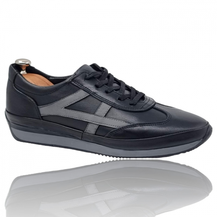 Pantofi Bărbați Sport Din Piele Naturală Neagră 1290 [6]