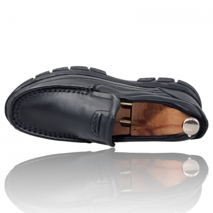 Pantofi Bărbați Casual Din Piele Naturală Neagra 1328 [6]