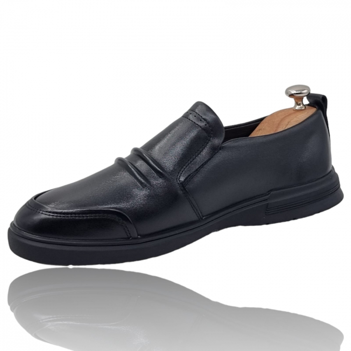 Pantofi Bărbați Casual Din Piele Naturală Neagra 1328 [5]