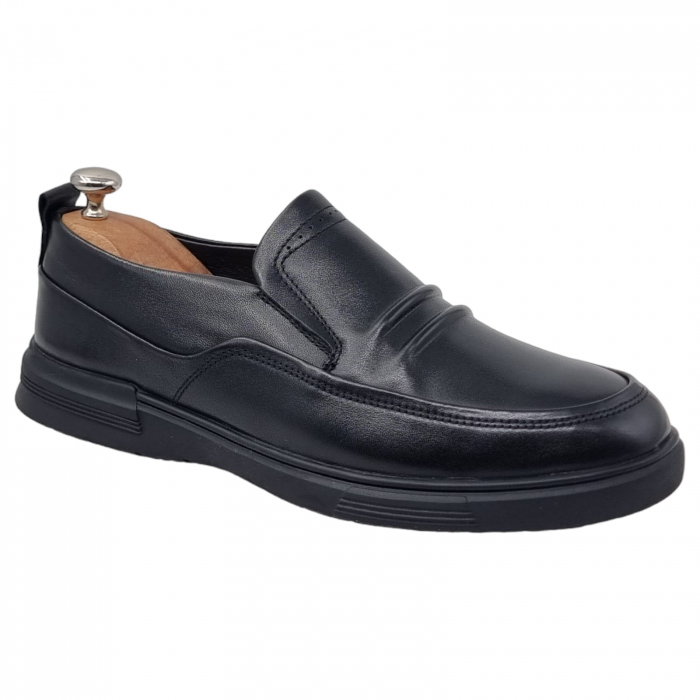 Pantofi Bărbați Casual Din Piele Naturală Neagra 1328 [11]