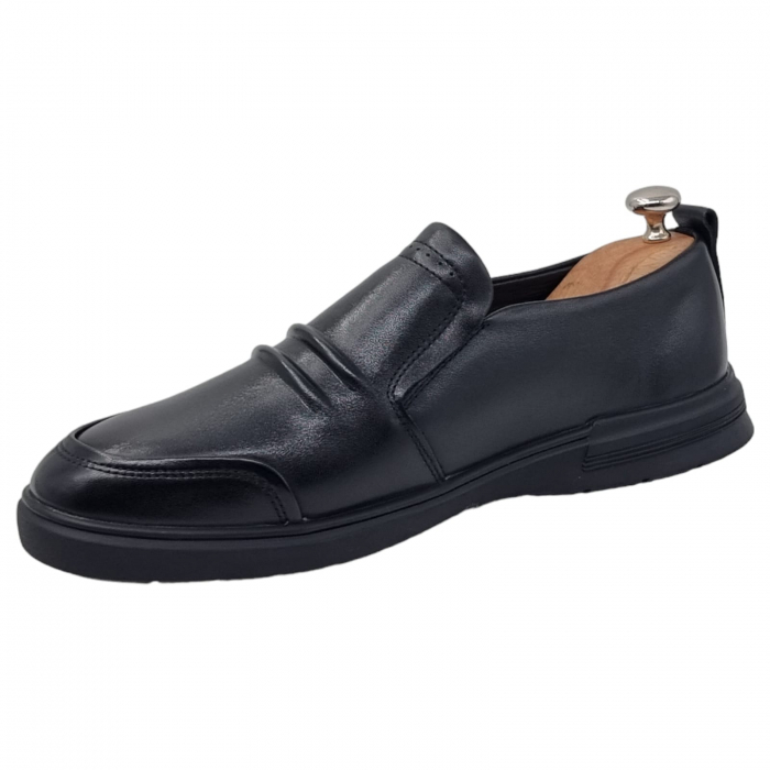 Pantofi Bărbați Casual Din Piele Naturală Neagra 1328 [12]