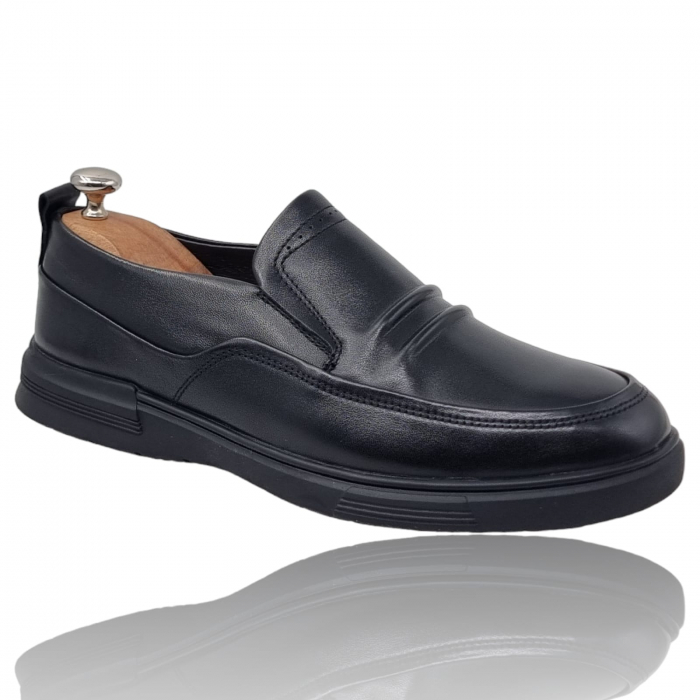 Pantofi Bărbați Casual Din Piele Naturală Neagra 1328 [4]