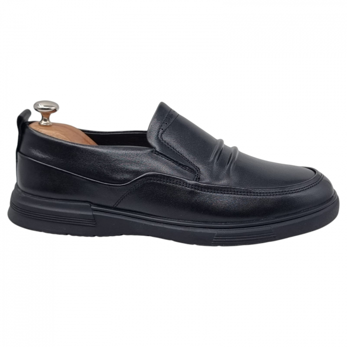 Pantofi Bărbați Casual Din Piele Naturală Neagra 1328 [15]