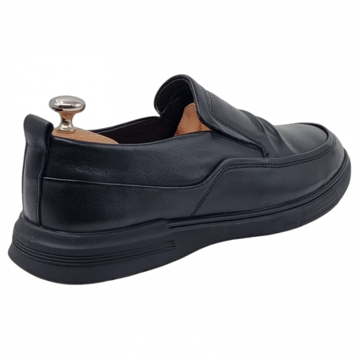 Pantofi Bărbați Casual Din Piele Naturală Neagra 1328 [9]