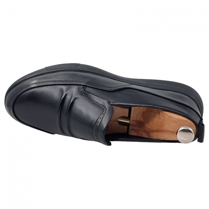 Pantofi Bărbați Casual Din Piele Naturală Neagra 1328 [13]