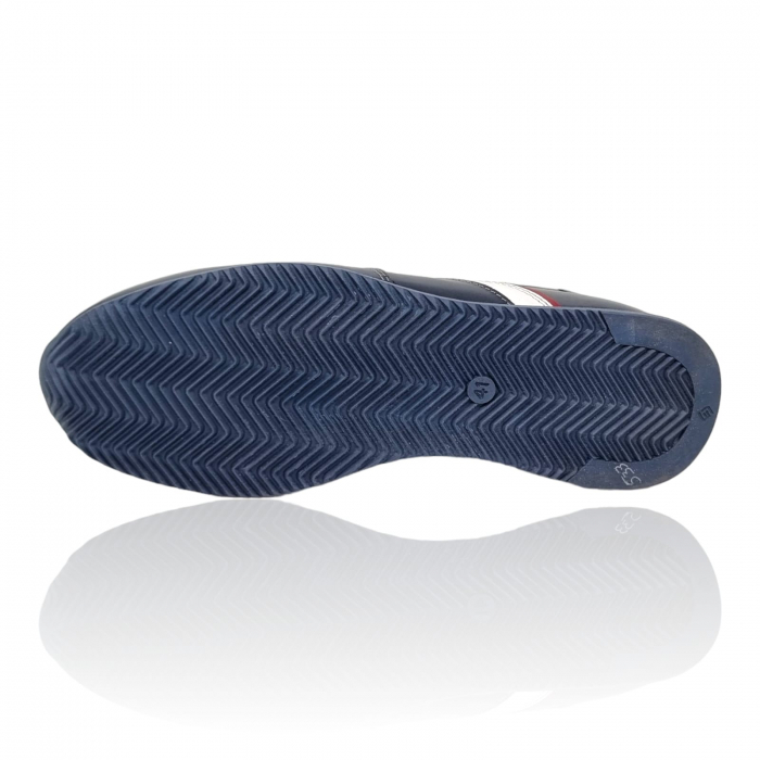 Pantofi Bărbați Sport Din Piele Naturală Blue 346 [5]
