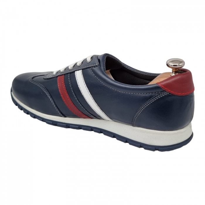 Pantofi Bărbați Sport Din Piele Naturală Blue 347 [14]