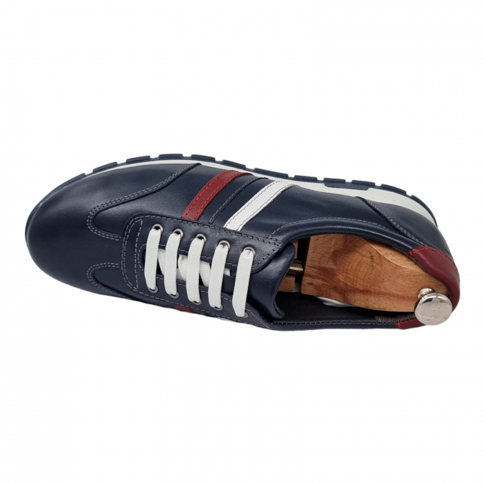 Pantofi Bărbați Sport Din Piele Naturală Blue 347 [12]