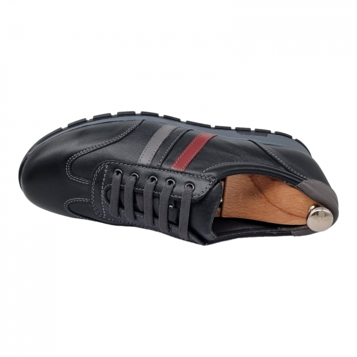 Pantofi Bărbați Sport Din Piele Naturală Neagră 1204 [17]