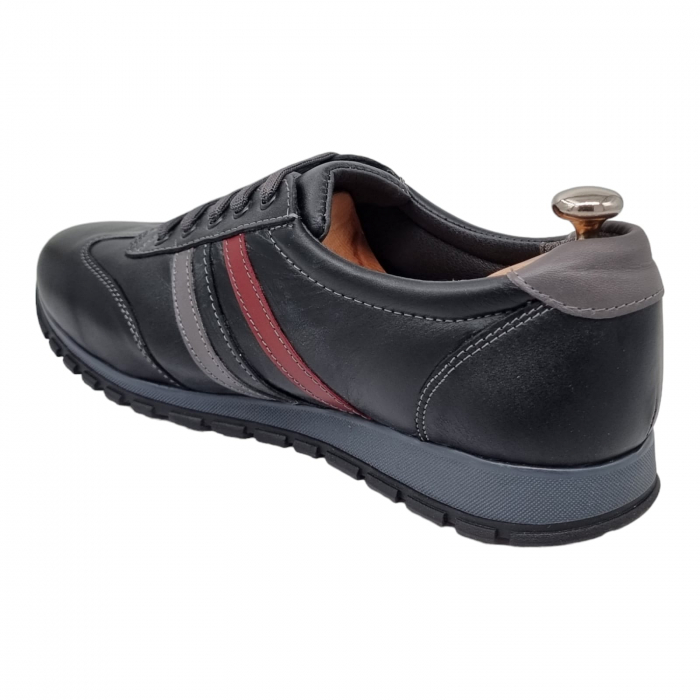 Pantofi Bărbați Sport Din Piele Naturală Neagră 1204 [13]