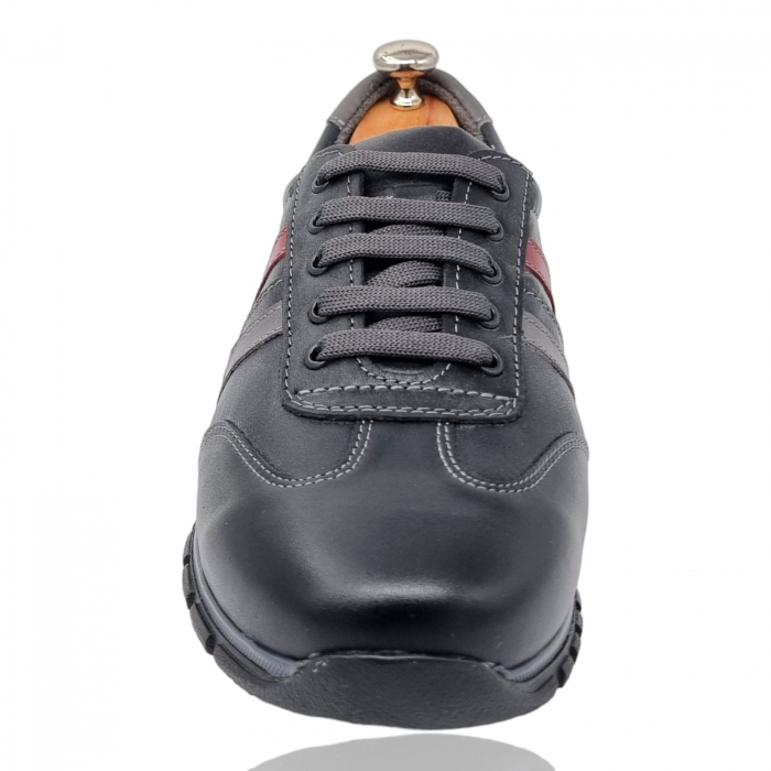 Pantofi Bărbați Sport Din Piele Naturală Neagră 1204 [3]