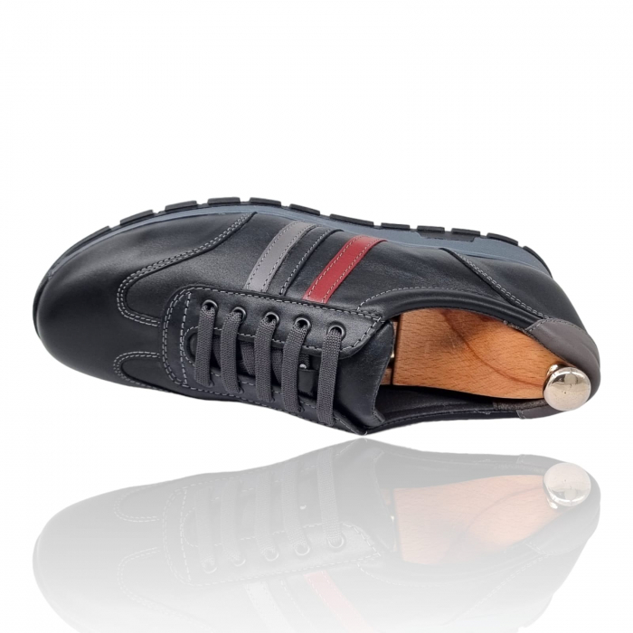Pantofi Bărbați Sport Din Piele Naturală Neagră 1204 [4]
