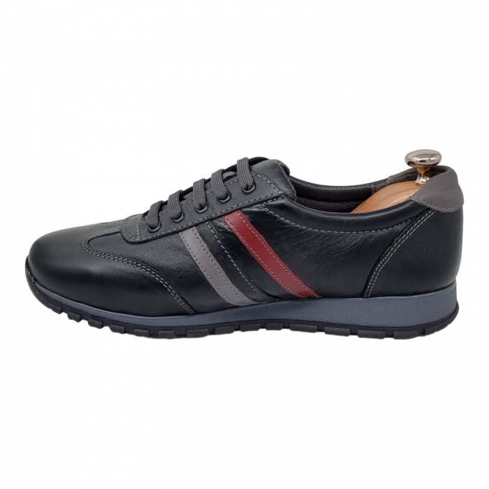 Pantofi Bărbați Sport Din Piele Naturală Neagră 1204 [12]