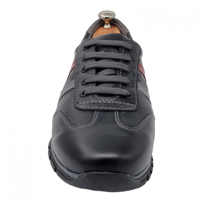 Pantofi Bărbați Sport Din Piele Naturală Neagră 1204 [16]