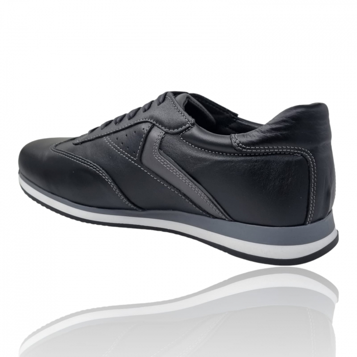 Pantofi Bărbați Sport Din Piele Naturală Neagră 1217 [7]