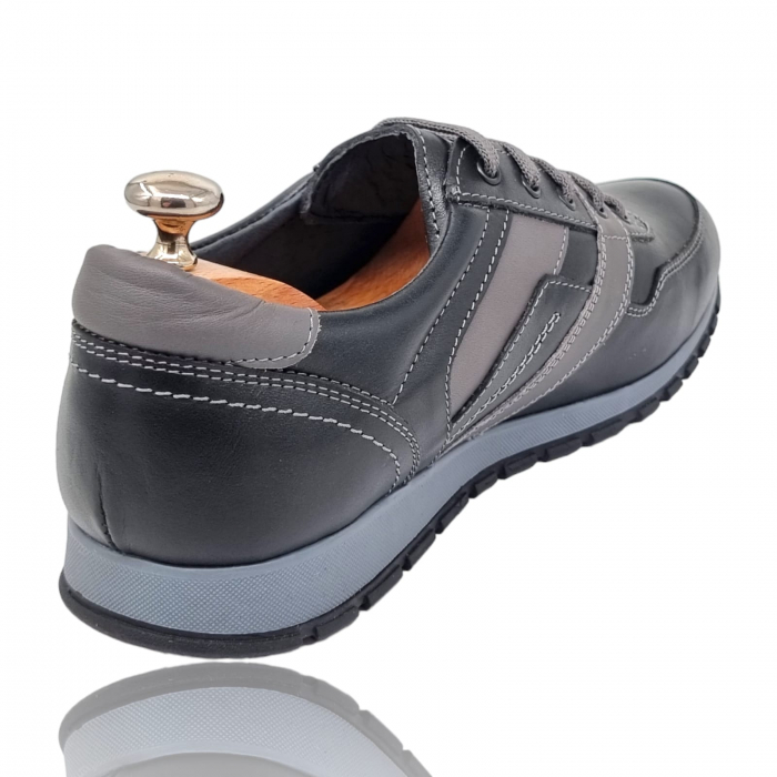 Pantofi Bărbați Sport Din Piele Naturală Neagră 352 [7]