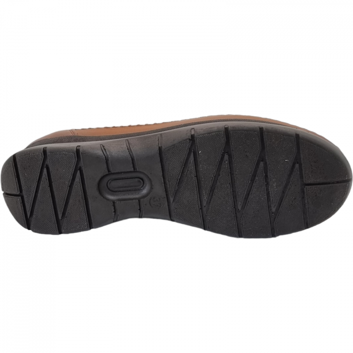 Pantofi Damă Casual Confort Din Piele Naturală Maro 5028 [7]