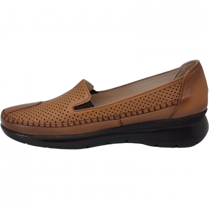Pantofi Damă Casual Confort Din Piele Naturală Maro 5028 [2]