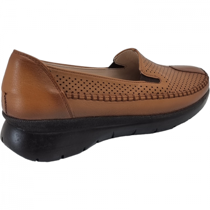 Pantofi Damă Casual Confort Din Piele Naturală Maro 5028 [5]