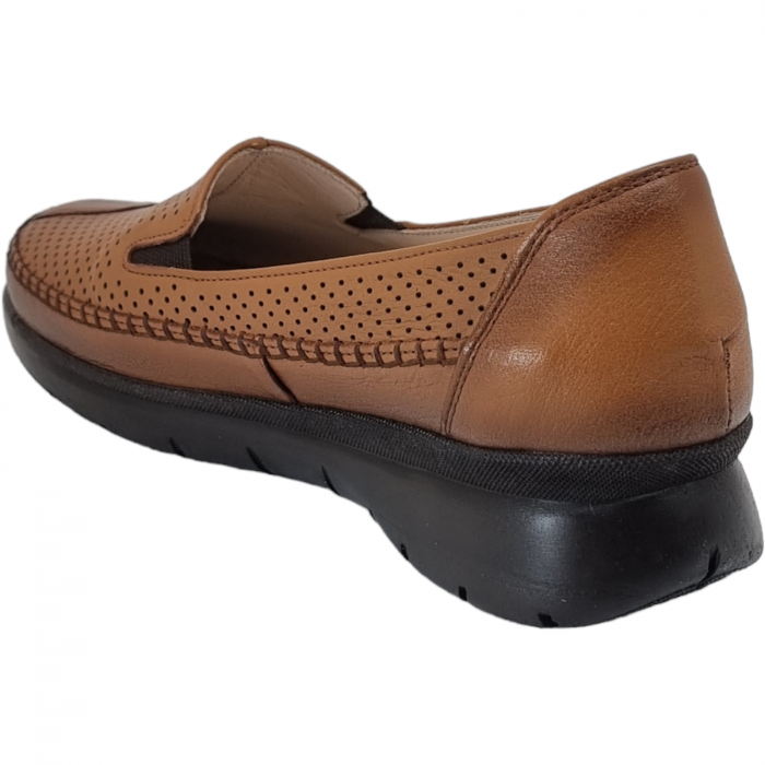 Pantofi Damă Casual Confort Din Piele Naturală Maro 5028 [6]
