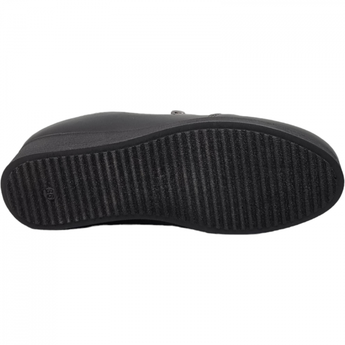 Pantofi Damă Casual Confort Din Piele Naturală Neagră 5029 [7]