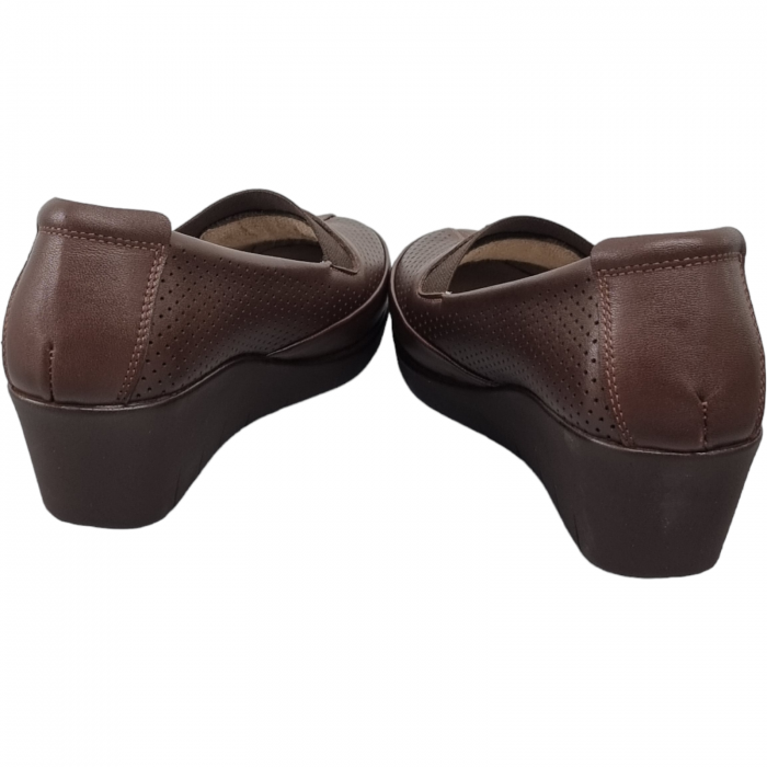 Pantofi Damă Casual Confort Din Piele Naturală Maro 25131 [6]
