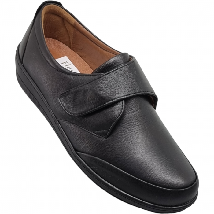 Pantofi Damă Casual Confort Din Piele Naturală Neagră 5035 [3]