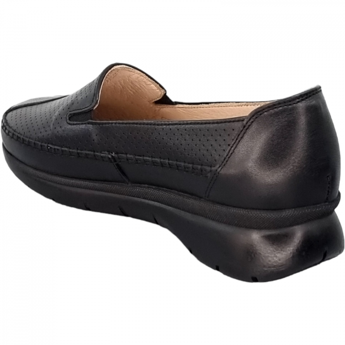 Pantofi Damă Casual Confort Din Piele Naturală Neagră 5008 [5]