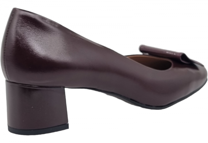 Pantofi Damă Eleganți Din Piele Naturală Bordo 3012 [6]