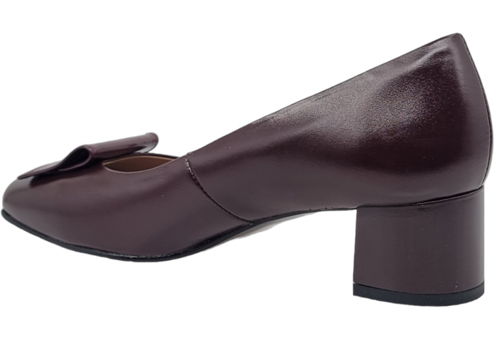 Pantofi Damă Eleganți Din Piele Naturală Bordo 3012 [7]