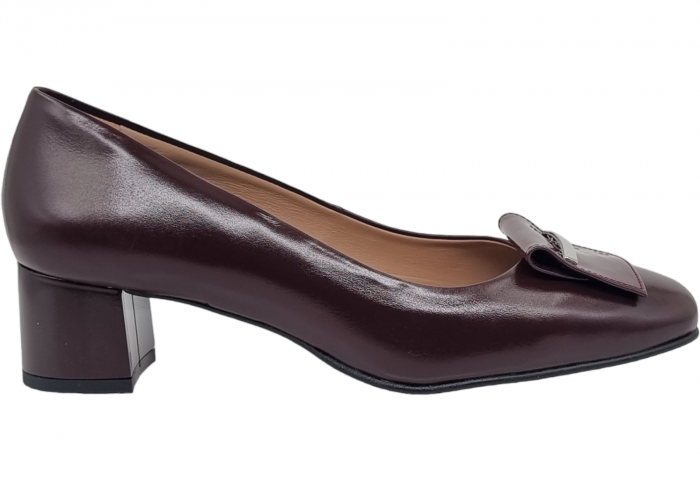 Pantofi Damă Eleganți Din Piele Naturală Bordo 3012 [5]