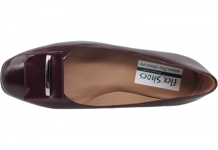 Pantofi Damă Eleganți Din Piele Naturală Bordo 3012 [3]