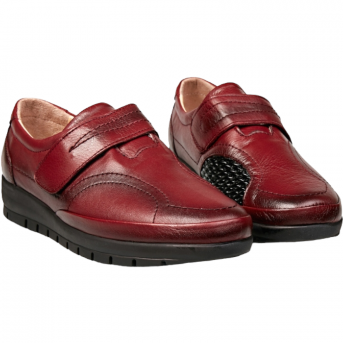 Pantofi Damă Casual Confort Din Piele Naturală Bordo 5006 [3]