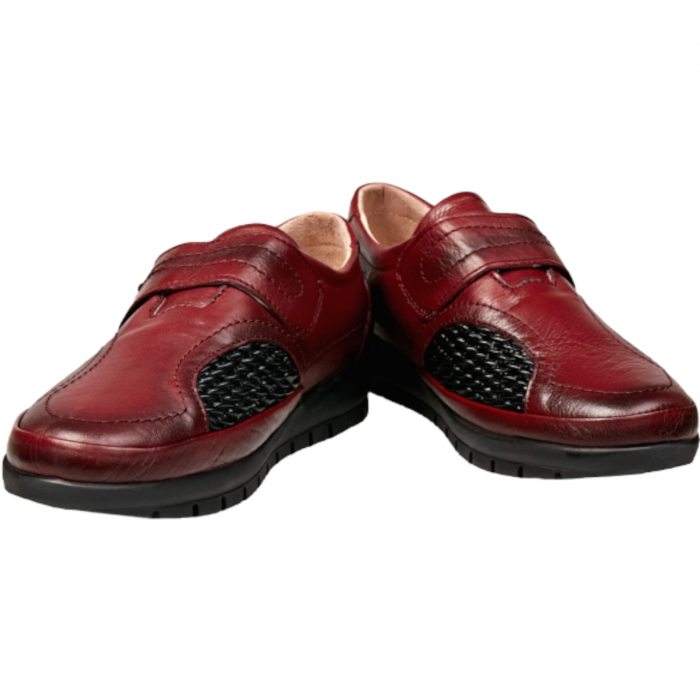 Pantofi Damă Casual Confort Din Piele Naturală Bordo 5006 [2]