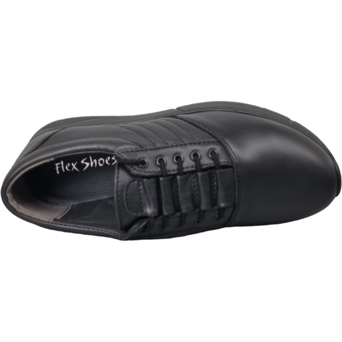 Pantofi Damă Casual Confort Din Piele Naturală Neagră 5004 [5]
