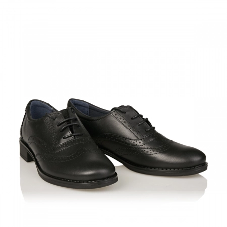 Pantofi Damă Casual Confort Din Piele Naturală Neagră 5003 [3]