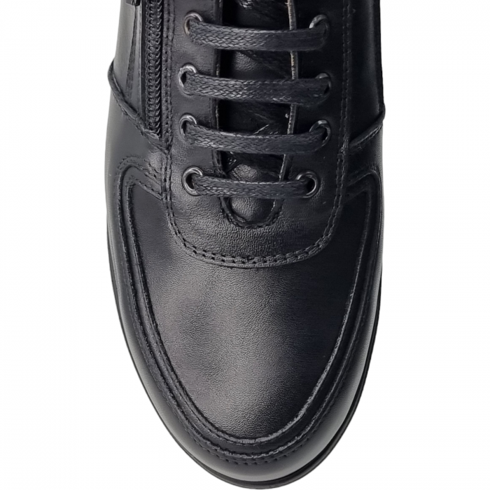 Pantofi Damă Casual Confort Din Piele Naturală Neagră 5005 [5]
