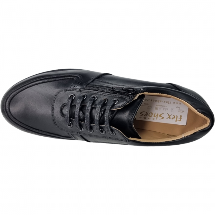 Pantofi Damă Casual Confort Din Piele Naturală Neagră 5005 [6]