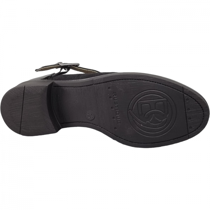 Pantofi Damă Casual Din Piele Naturală Neagră 5007 [4]