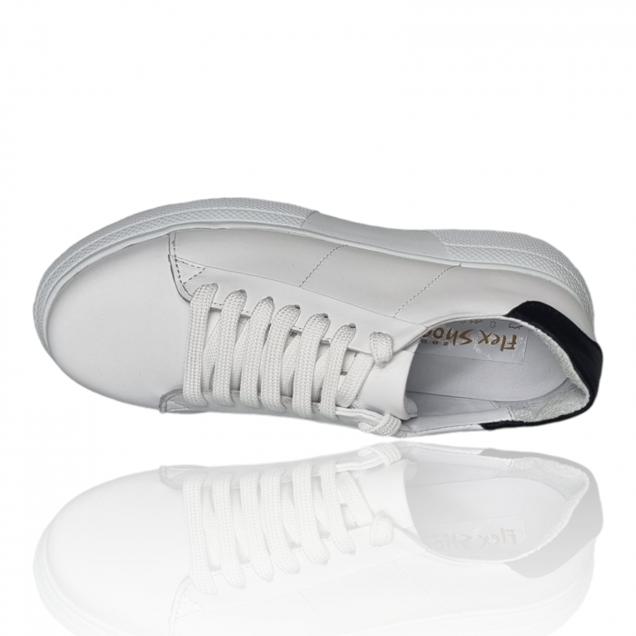 Pantofi Damă Casual Confort Din Piele Naturală Albă 5166 [4]